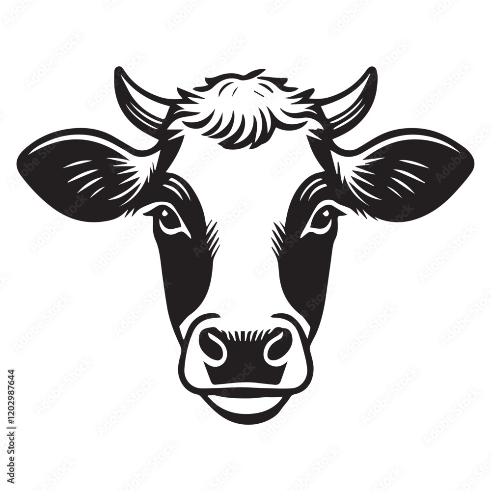 Obraz premium Elegant Holstein Friesian Cattle Clipart for Educational Art