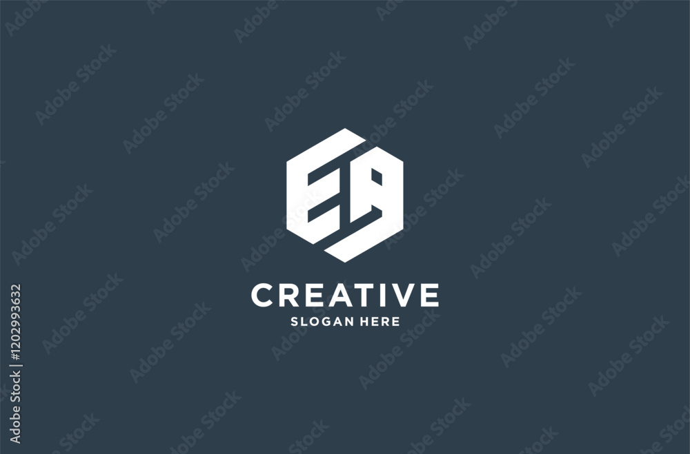 letter EA logo design premium vector. letter EA logo design premium vector.