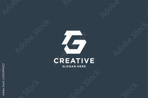 letter TG logo design premium vector.