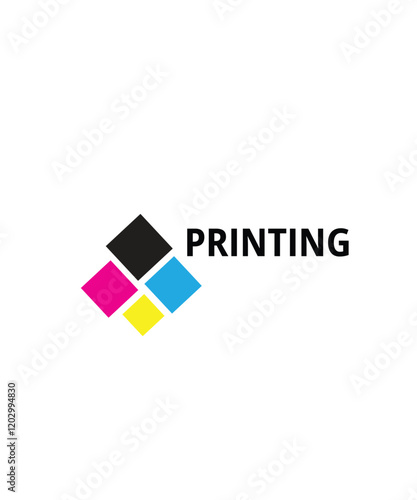 digital print logo and photo print icon vector illustration photo