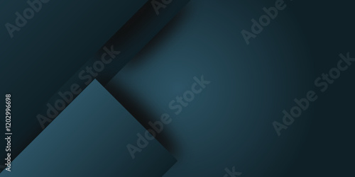 Abstract geometric 3d dark color background.Blue geometric technological presentation background.Template brochure and layout design.Vector illustration of carbon sliced shapes.Graphic design element.
