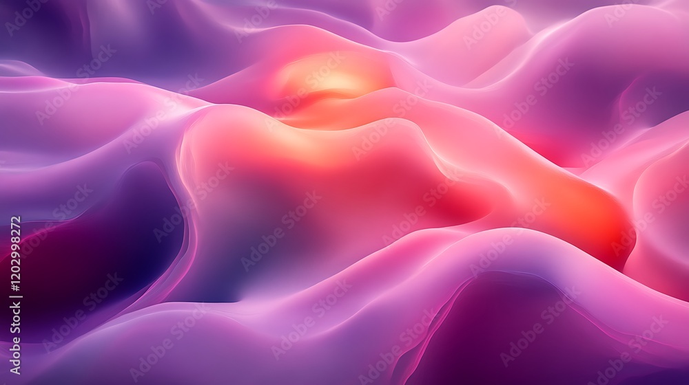 Obraz premium Abstract Pink and Purple Fluid Wave Forms