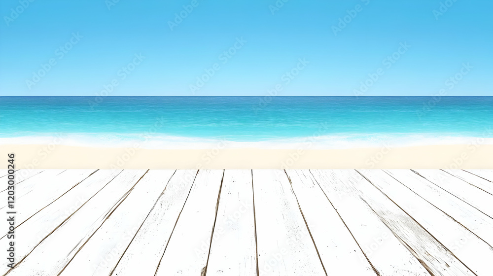 Summer Beach Background Illustration Summer Beach Background Illustration