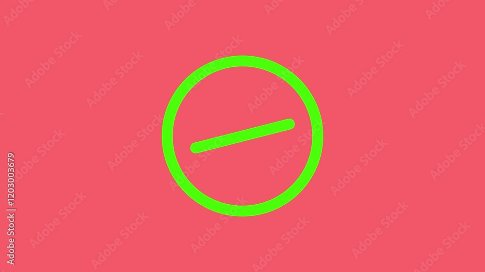 Animated blocked gradient ui icon. Failure occurred. Error message. Seamless loop 4k video with alpha channel on transparent background. or no entry sing red circle and line symbol icon animation on a Animated blocked gradient ui icon. Failure occurred. Error message. Seamless loop 4k video with alpha channel on transparent background. or no entry sing red circle and line symbol icon animation on a