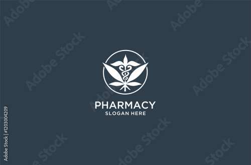 pharmacy logo design premium vector.