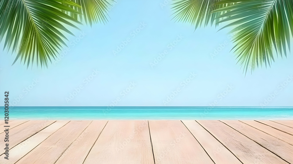 Summer Beach Background Illustration Summer Beach Background Illustration