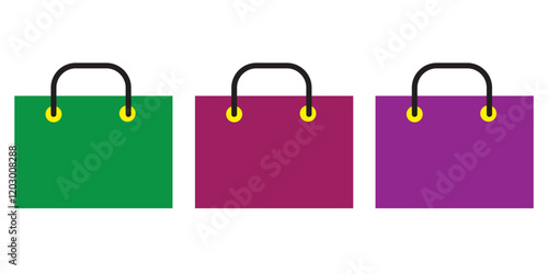 Shopping bag icon. Ecommerce purchasing sign. Online store concept. 