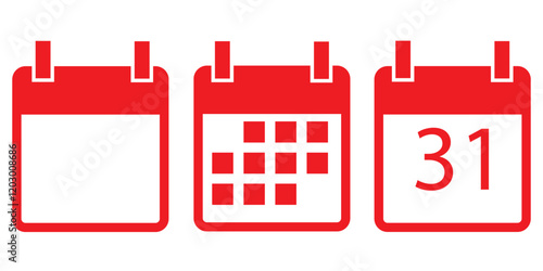 Calendar icon set, Calendar Symbol vector 
