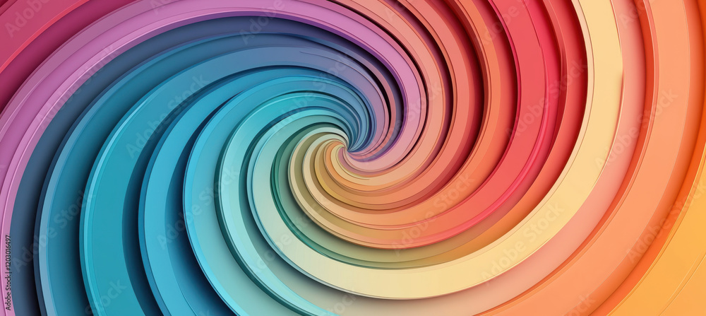 Colorful swirling pattern with layered pastel gradients creating vibrant and dynamic abstract design Colorful swirling pattern with layered pastel gradients creating vibrant and dynamic abstract design