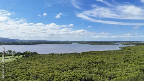 Drone View of Coombabah Lake photo