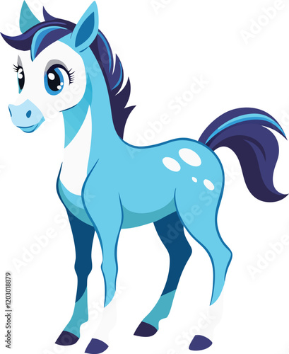  Beautiful animal baby horse vector artwork illustration photo