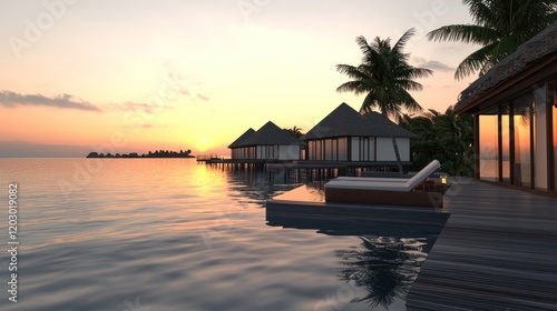 Tropical Sunset Overwater Bungalows