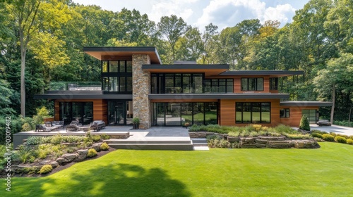 Modern Luxury Home nestled in a Wooded Setting