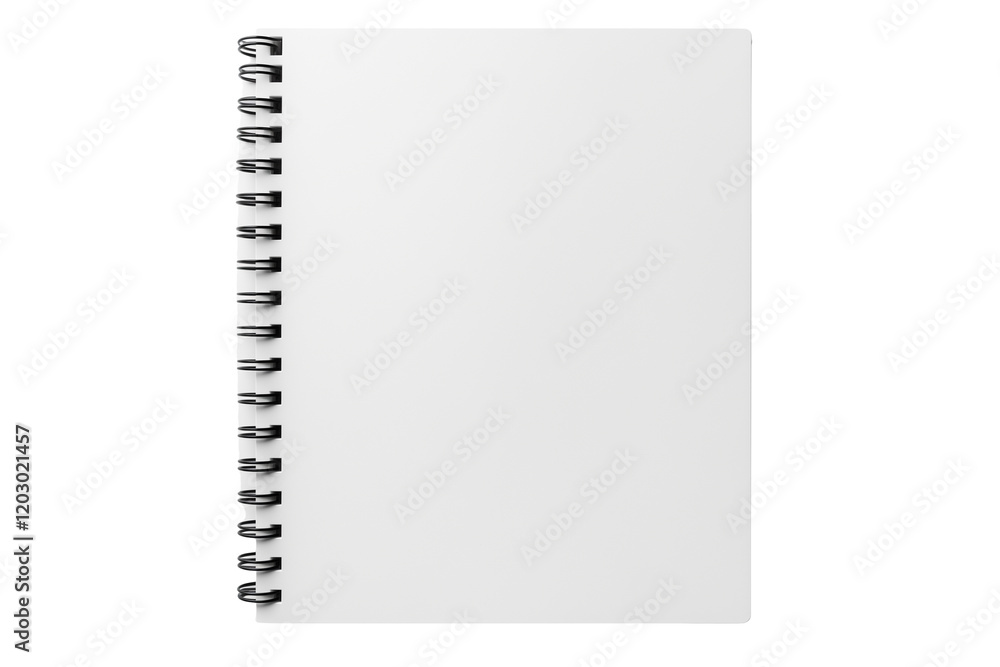Blank Spiral Notebook, Isolated on Transparent Background Blank Spiral Notebook, Isolated on Transparent Background