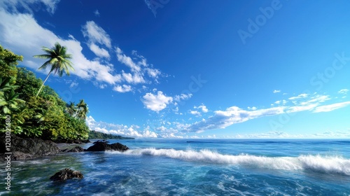 Tranquil Tropical Beach Scene