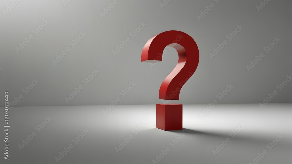 Bold 3D Red Question Mark A Visual Metaphor for Curiosity V4 Bold 3D Red Question Mark A Visual Metaphor for Curiosity V4