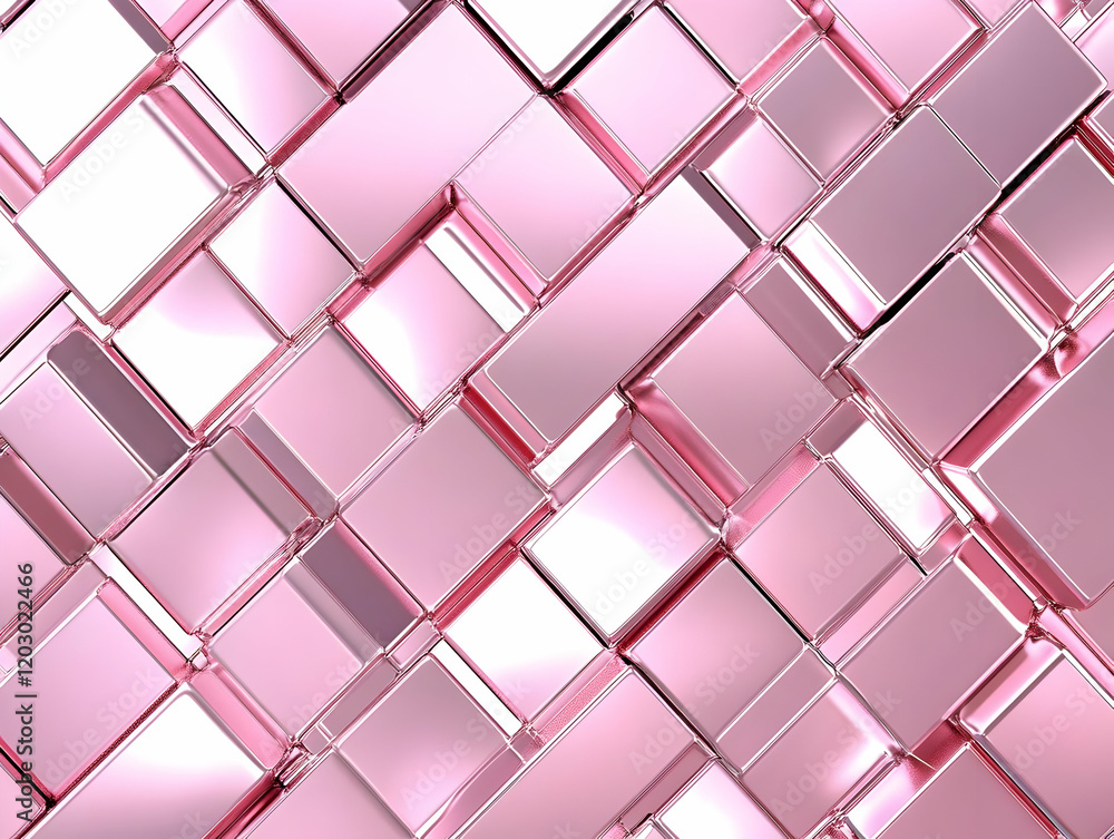 Pink Cubic 3D Abstract Background Pink Cubic 3D Abstract Background