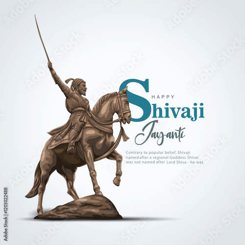 happy Shivaji Jayanti. abstract vector illustration day