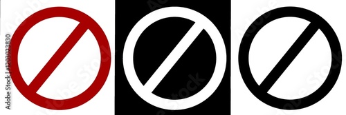 Free Download Prohibition sign. Flat vector design of red, white and black restrictions icon. Prohibition symbol. - GFXLoad