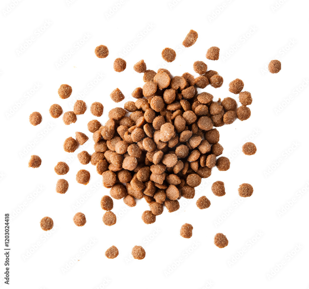 Dry cat food on a transparent background. isolated background. Dry cat food on a transparent background. isolated background.