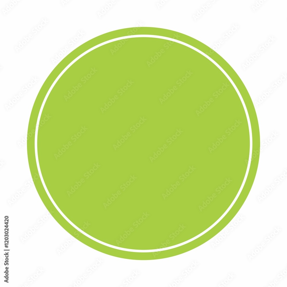 Green circle logo frame with white line Green circle logo frame with white line