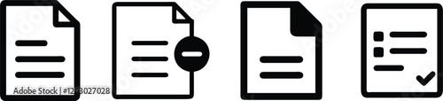 Document icon set, Form flat icon vector illustration.