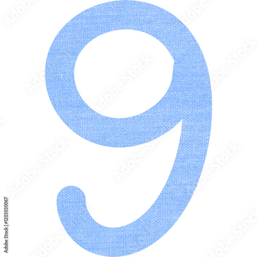 Blue fabric texture numbers photo