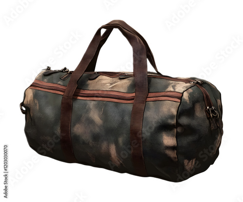 Duffle bag isolated on a transparent background photo