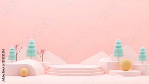 Pastel Pink Minimalist 3D