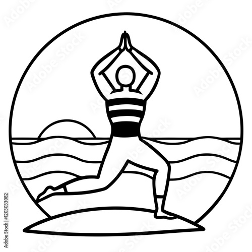 silhouette of yoga person