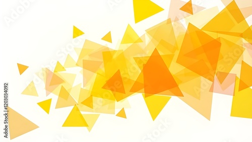 Abstract background with yellow triangle design 