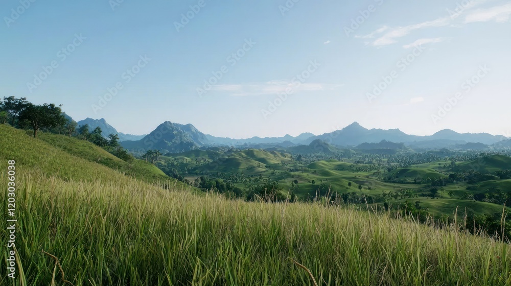 Serene Grassland Landscape Serene Grassland Landscape