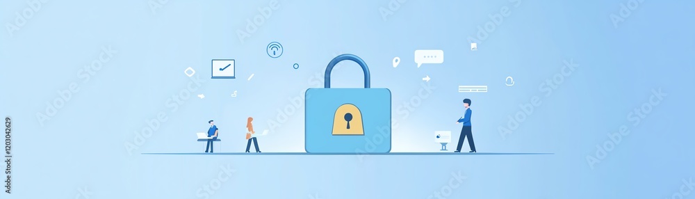 Encrypted data and secure login process, username and password for accessing personal information, digital security, internet protection Encrypted data and secure login process, username and password for accessing personal information, digital security, internet protection