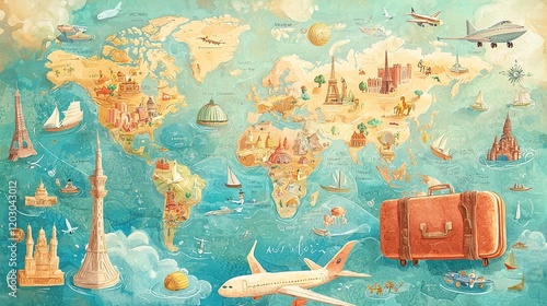 World Travel Adventure Map