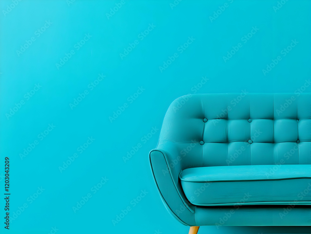 Teal Sofa 3D Illustration Teal Sofa 3D Illustration