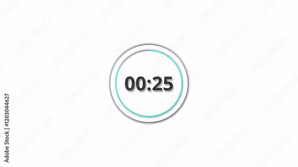 30 seconds circle countdown with shadow on white background, thirty second circle timer countdown animated with alpha channel. 30 seconds circle countdown with shadow on white background, thirty second circle timer countdown animated with alpha channel.