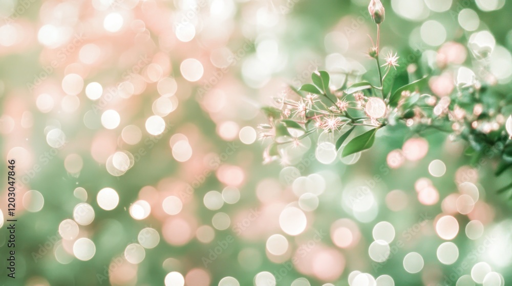 Fototapeta premium Delicate Spring Blossoms Softly Lit Background