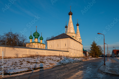 The Assumption Temple (Uspensky) in the ancient town of Uglich Russia. photo