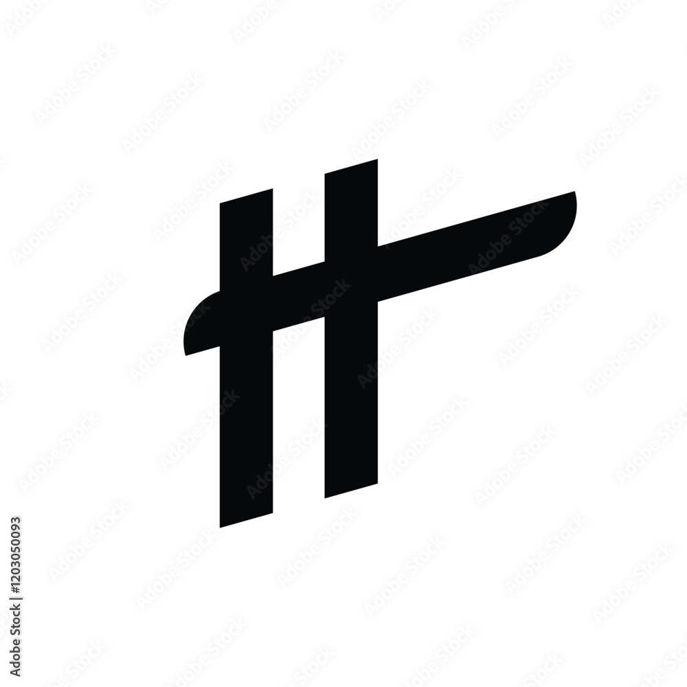 Fototapeta premium H Initial Logo Design for Modern Branding