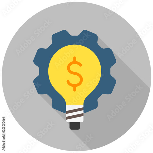 Idea rounded flat color icon, use for UI, UX, app and web development, digital or print. for digital industry, education, business, finance, project management.