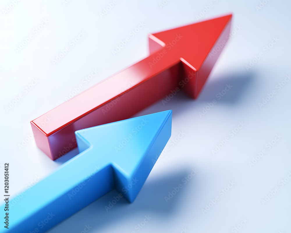 Rising Arrows Representing Growth and Progress Rising Arrows Representing Growth and Progress