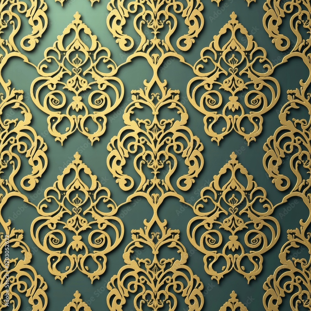 Opulent Green and Gold Filigree Pattern for a Sophisticated Aesthetic
Opulent Green and Gold Filigree Pattern for a Sophisticated Aesthetic