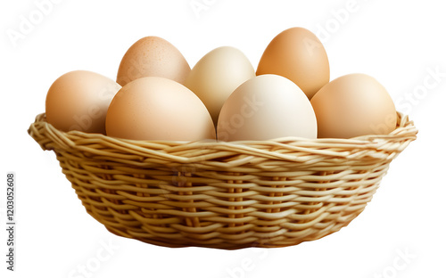 Wallpaper Mural Eggs in a basket isolated on a transparent background Torontodigital.ca
