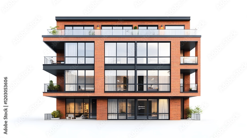 Luxury Homes with Sustainable Features In White Background Luxury Homes with Sustainable Features In White Background