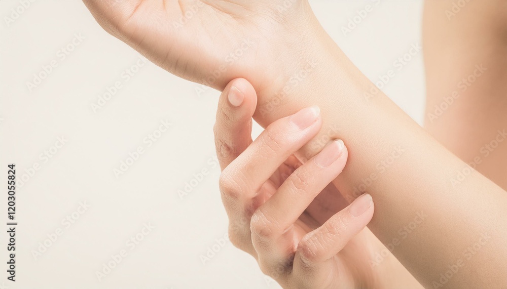 Soft-toned image showing increasing wrist joint swelling Soft-toned image showing increasing wrist joint swelling