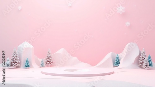 Pastel Pink Winter Wonderland