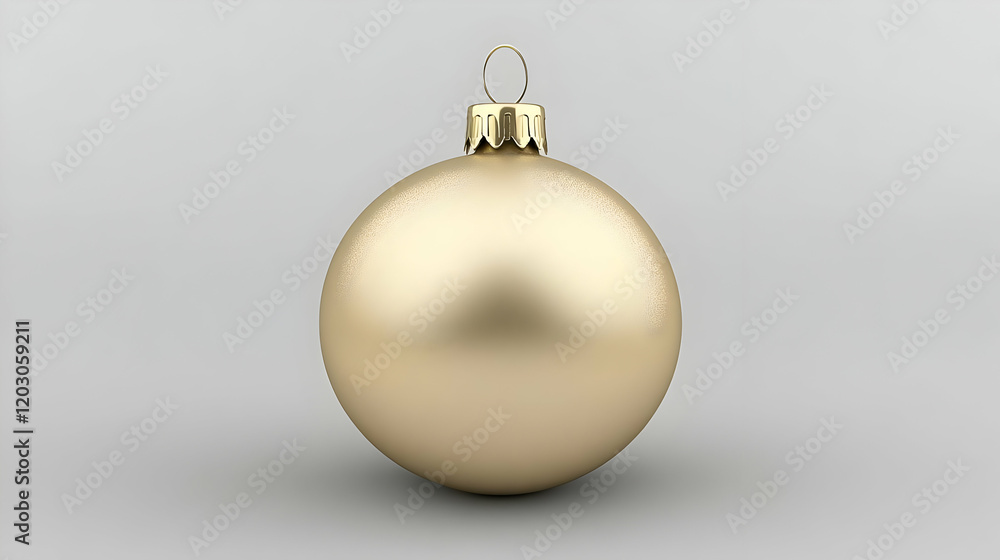 Gold Christmas Bauble 3D Render Gold Christmas Bauble 3D Render