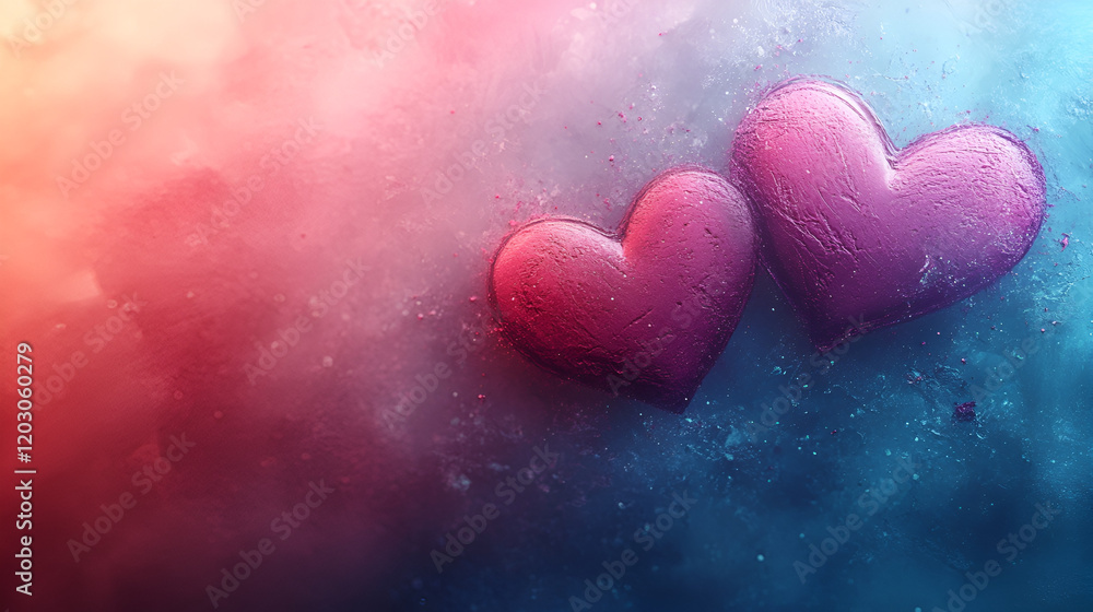 Fototapeta premium abstract pastel background with heart concepts valentine day concept ai 