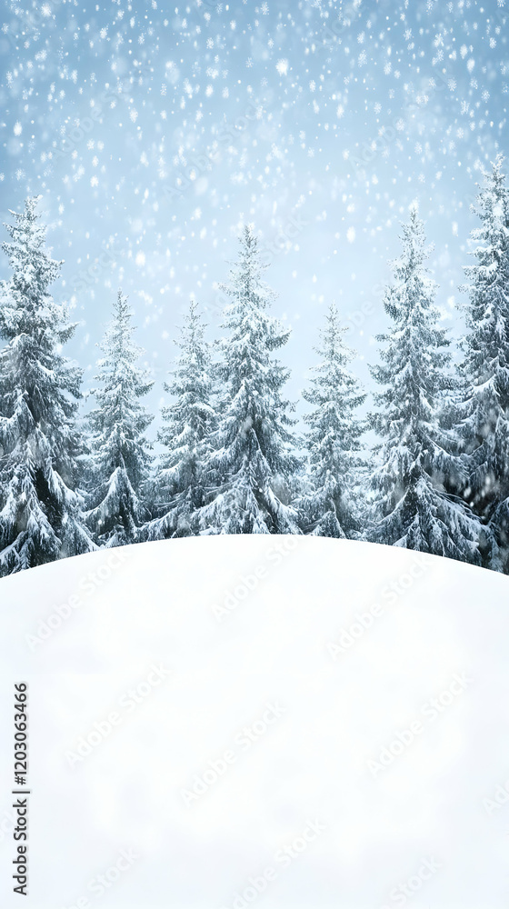 Snowy Winter Landscape Background Snowy Winter Landscape Background