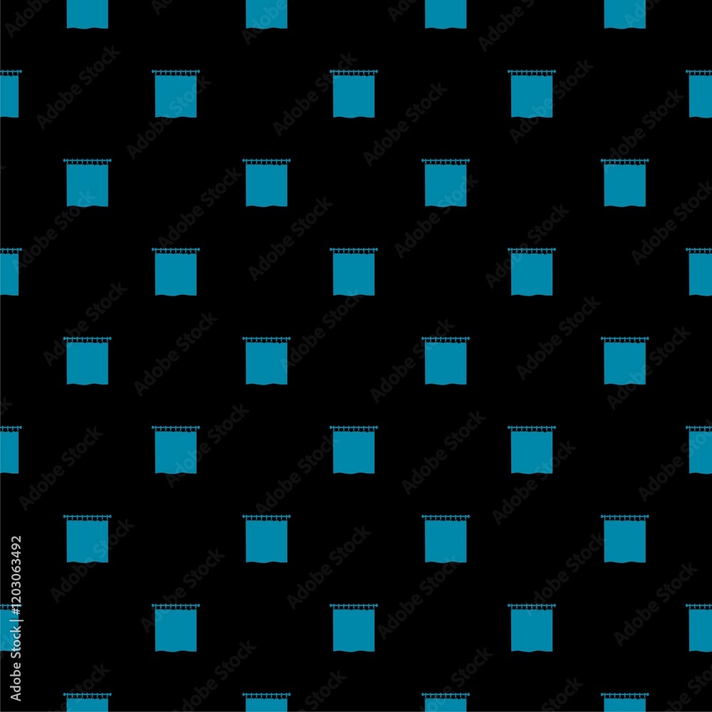 Shower curtain icon pattern seamless isolated on black background Shower curtain icon pattern seamless isolated on black background